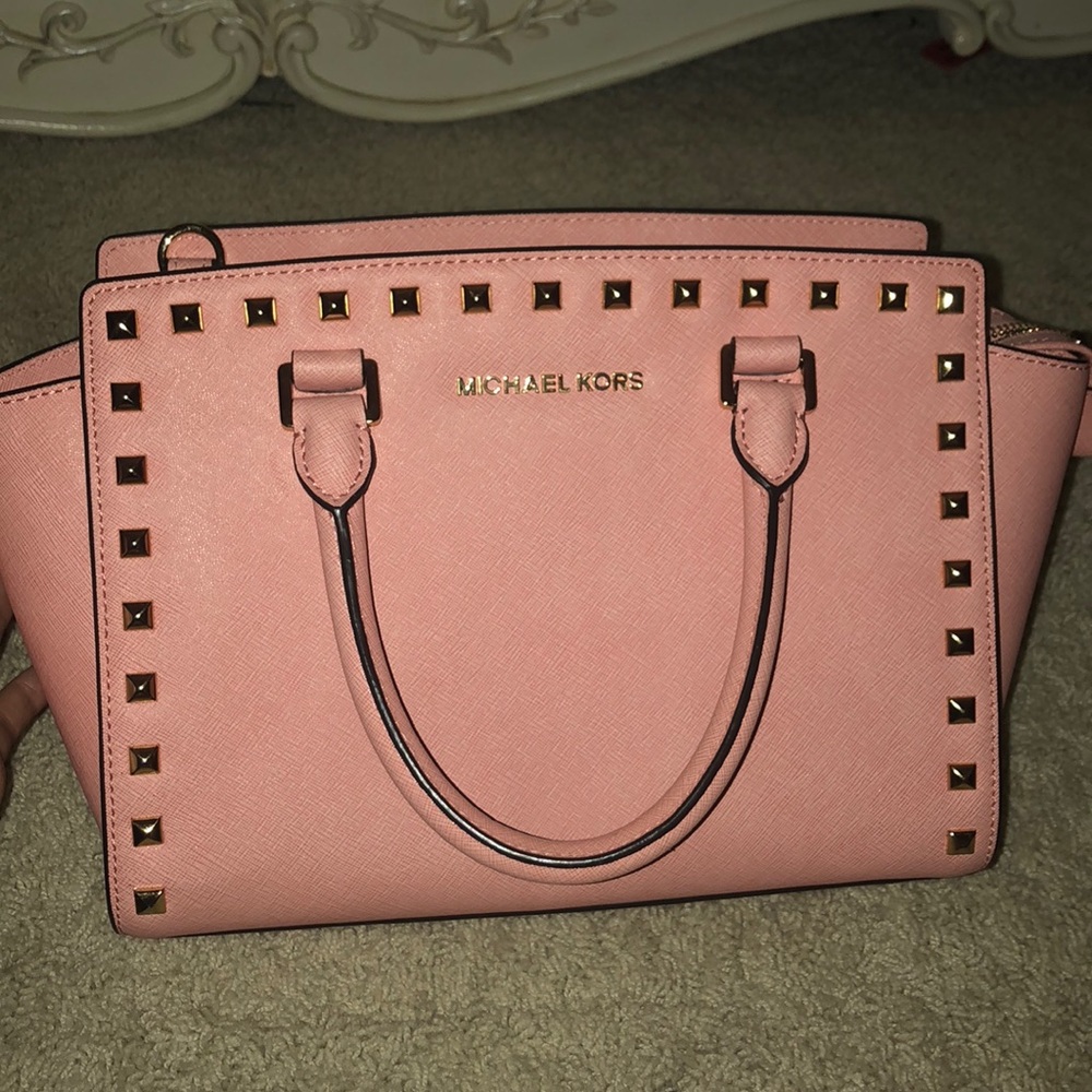 Pink & Gold Studded Michael Kors Bag